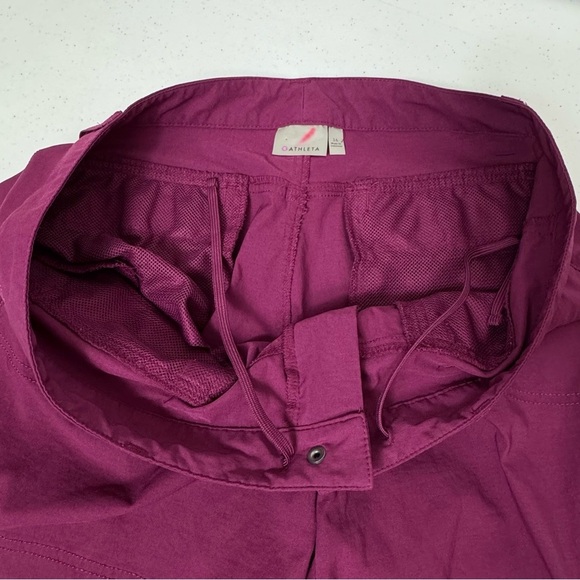 Athleta “Dipper” Quick Dry Pull On Shorts Pockets Pink Fuscia Purple Size 16 - Picture 8 of 16
